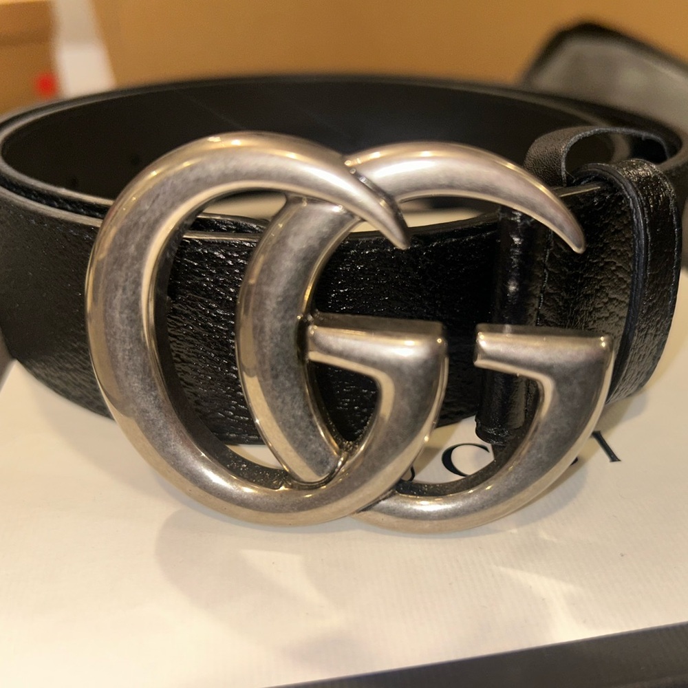 Gucci GG Marmont Women’s Belt in Black Leather